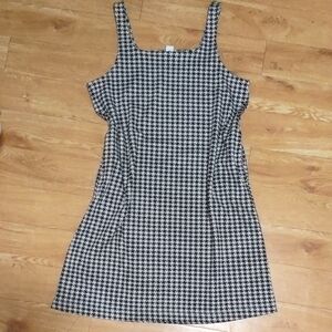 Stylish Black and White Houndstooth Dress